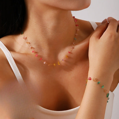 Multicolor Natural Stone Y-Necklace