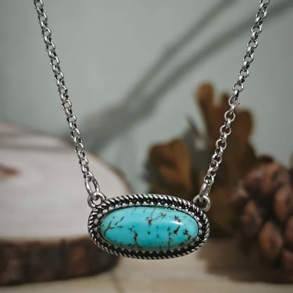 Turquoise Rope Edge Necklace