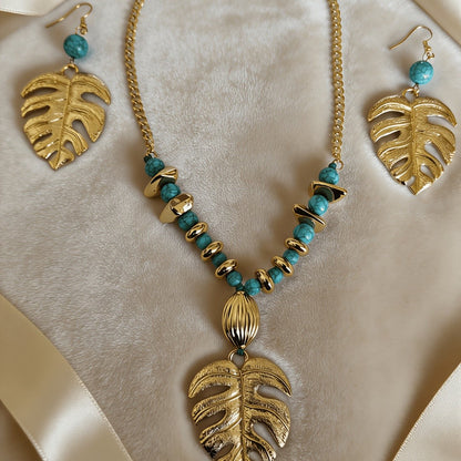 Monstera Leaf Jewelry Set