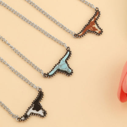 Layered Bull Head Necklace Set