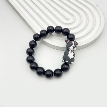 Grey Dog Charm Bracelet