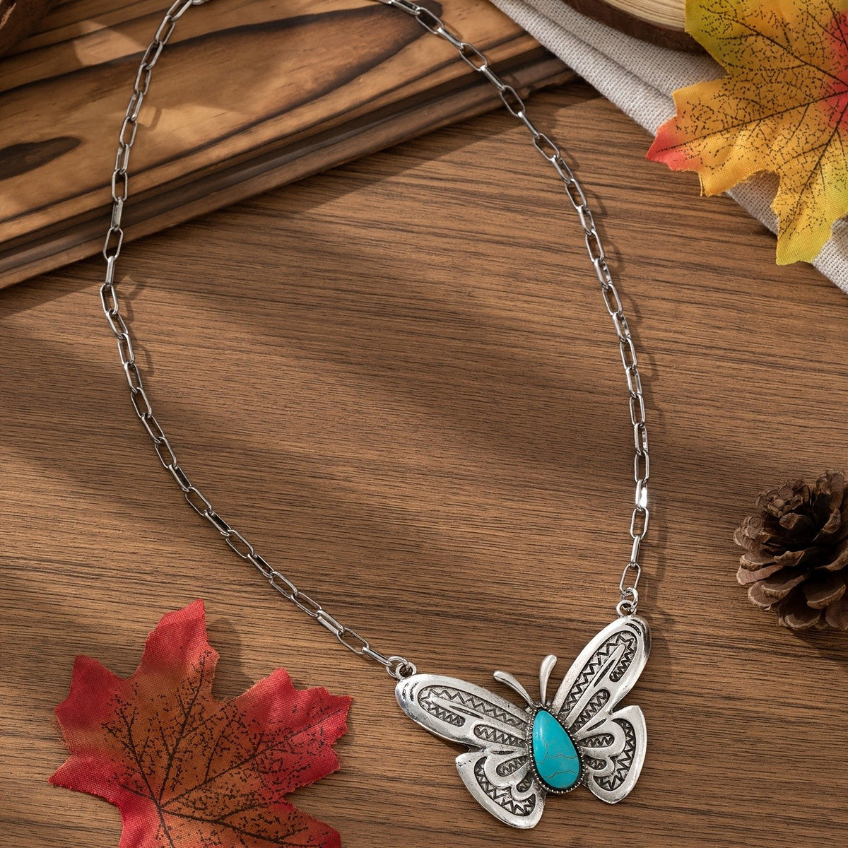 Turquoise Horseshoe Necklace