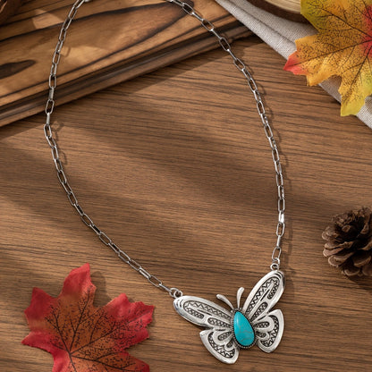 Turquoise Horseshoe Necklace