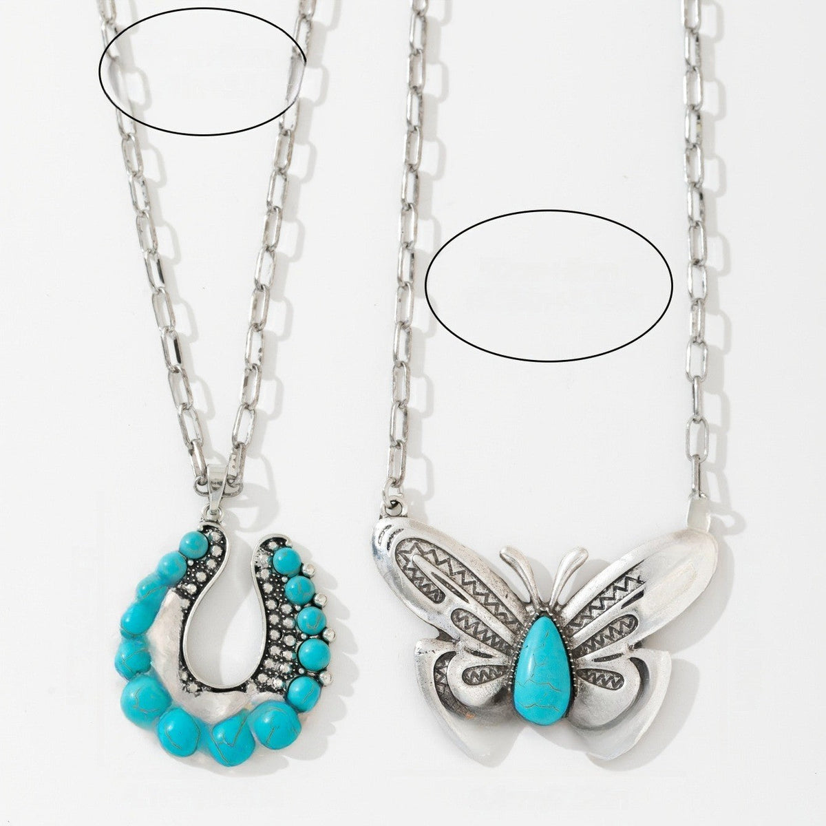 Turquoise Horseshoe Necklace