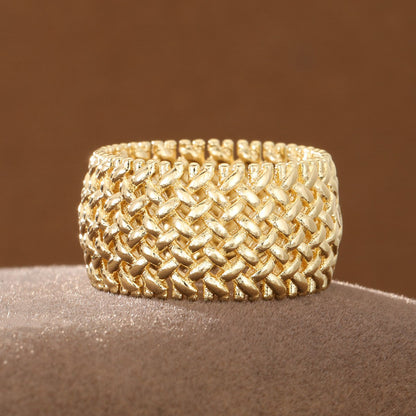 Interwoven Wide Ring