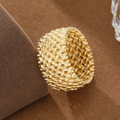 Interwoven Wide Ring