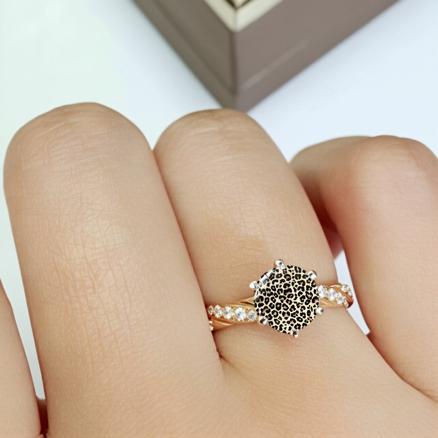 Leopard Print Sun Ring