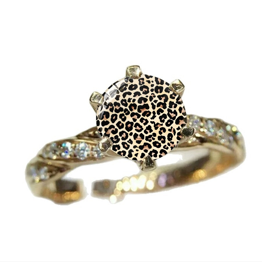 Leopard Print Sun Ring
