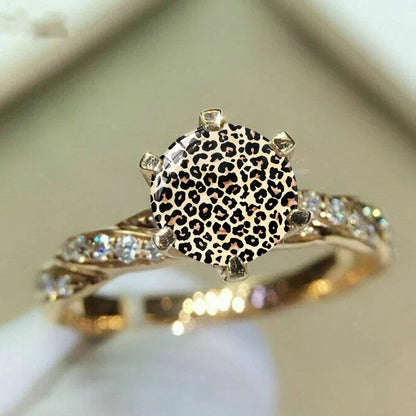 Leopard Print Sun Ring