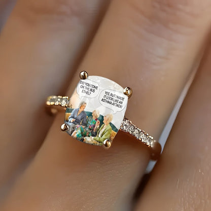 Square Conversation Scene Ring