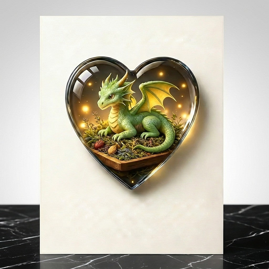 Green Dragon Heart Keepsake
