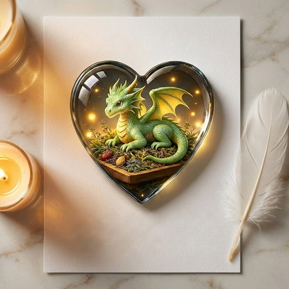 Green Dragon Heart Keepsake