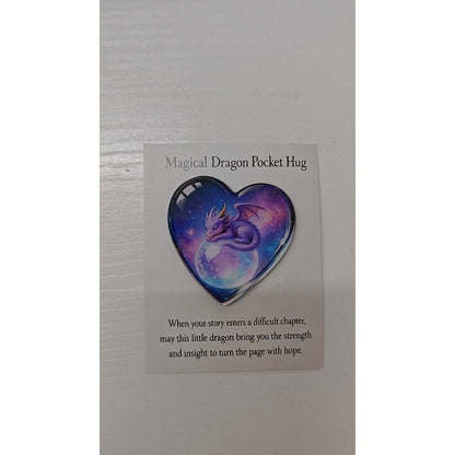 Galaxy Dragon Heart Pocket Hug Card