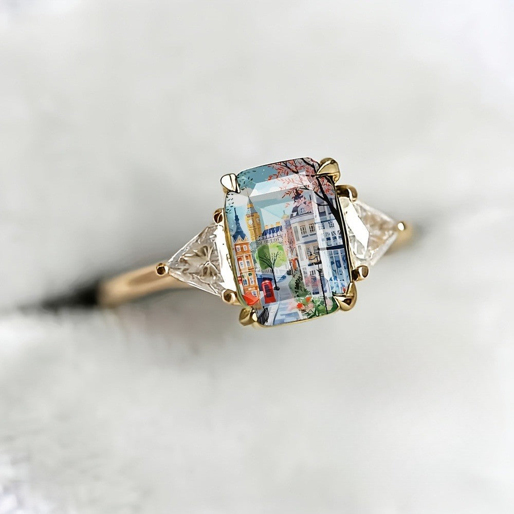 Cityscape Rectangular Ring
