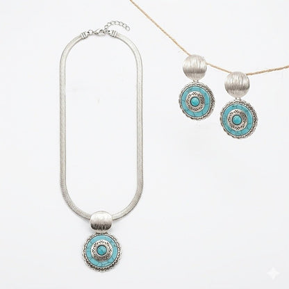 Turquoise Medallion Jewelry Set