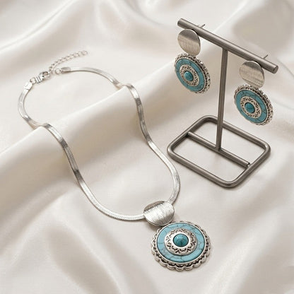 Turquoise Medallion Jewelry Set