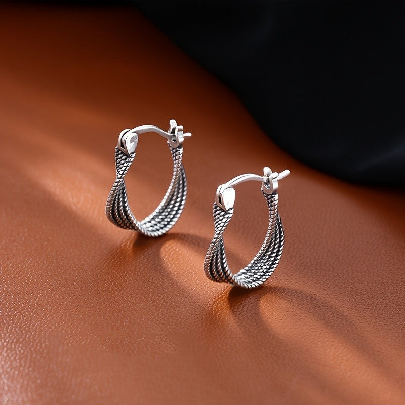 Woven Wire Hoop Earrings
