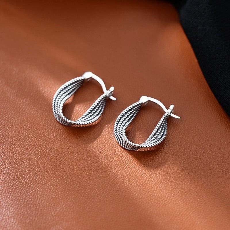 Woven Wire Hoop Earrings
