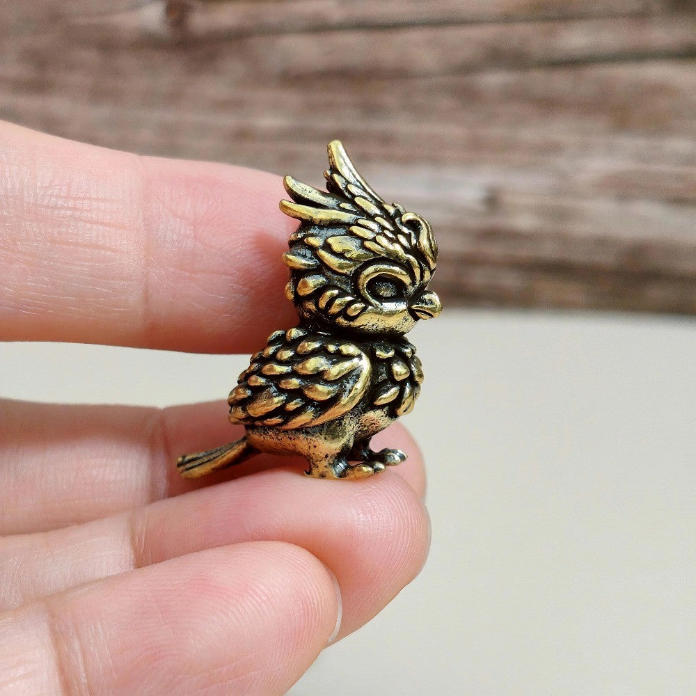 Vintage Brass Owl Figurine