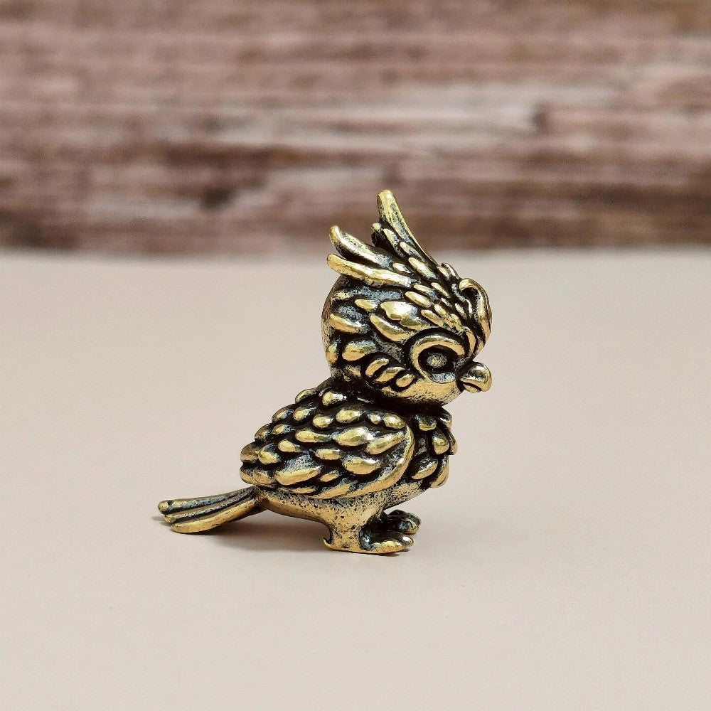 Vintage Brass Owl Figurine