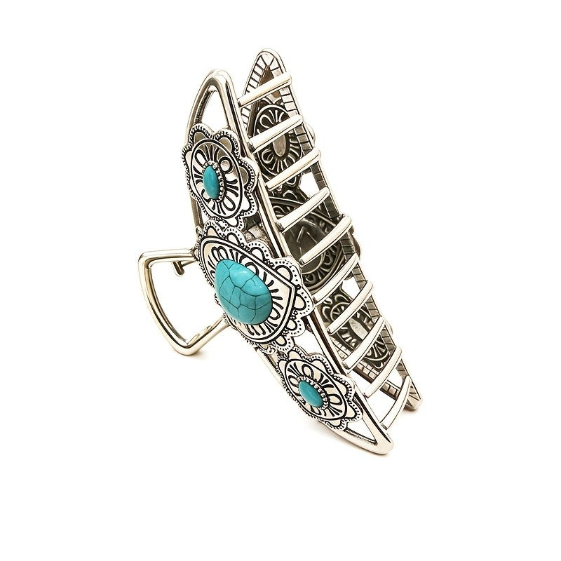 Ornate Turquoise Heart Hair Clip