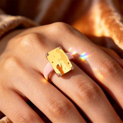 Autumn Silhouette Square Ring
