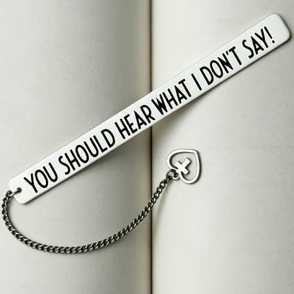 Engraved Quote Bookmark with Chain