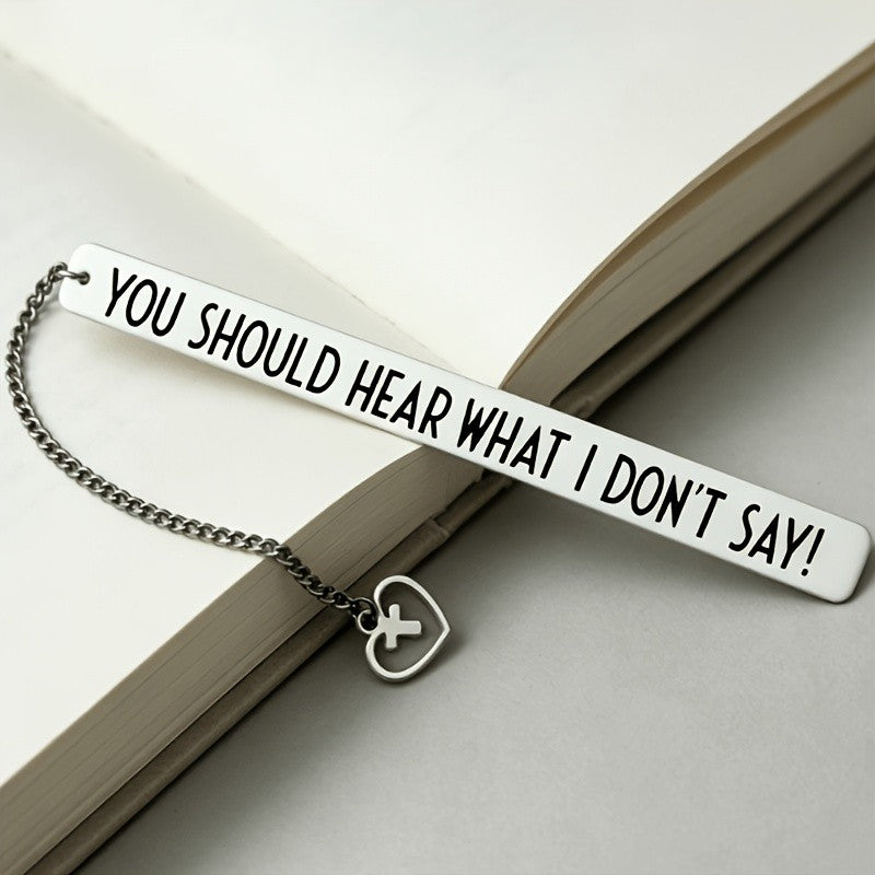 Engraved Quote Bookmark with Chain