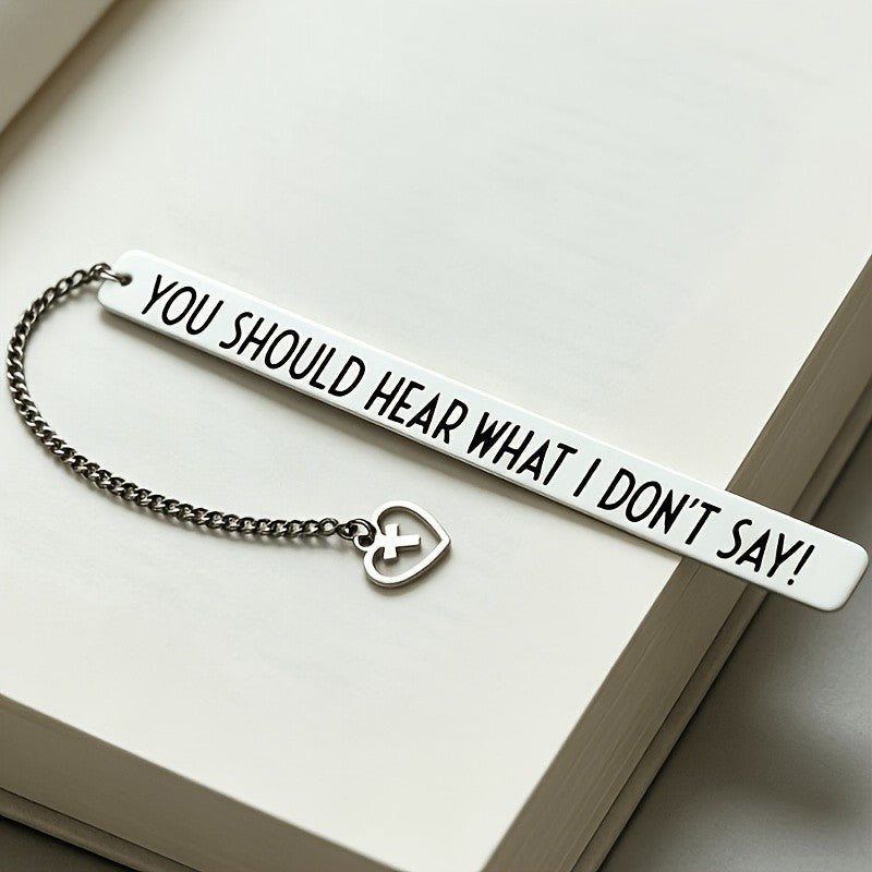 Engraved Quote Bookmark with Chain