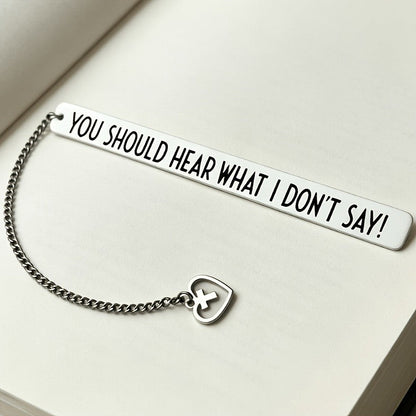 Engraved Quote Bookmark with Chain