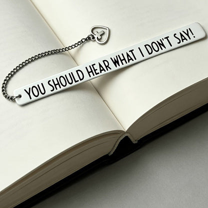 Engraved Quote Bookmark with Chain