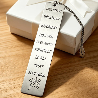 White Inspirational Quote Bookmark