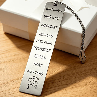 White Inspirational Quote Bookmark
