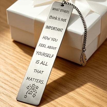 White Inspirational Quote Bookmark