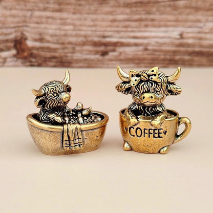 Highland Cow Coffee Cup Charm