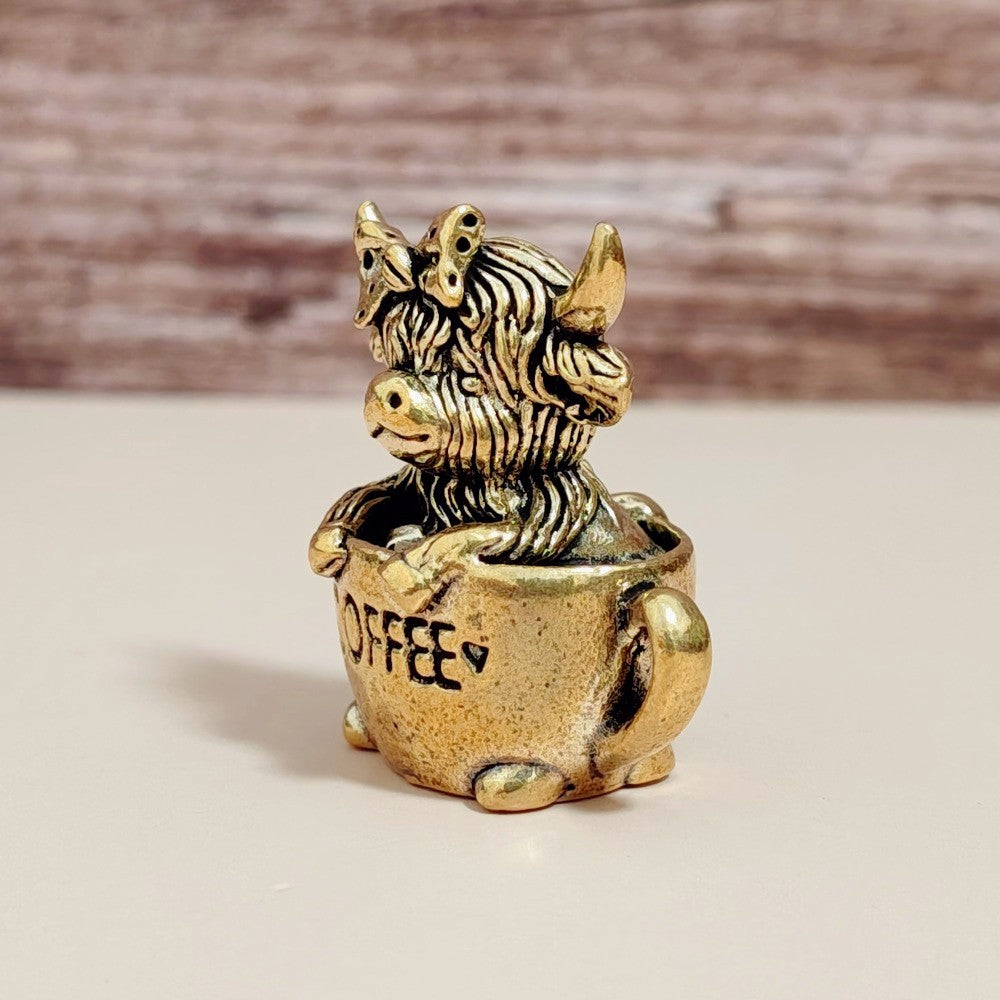 Highland Cow Coffee Cup Charm