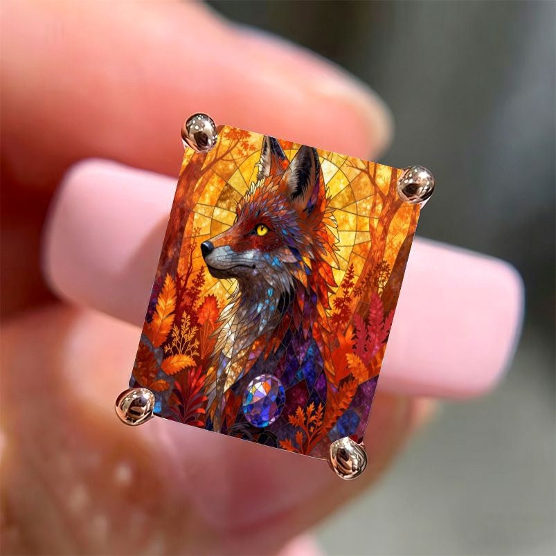 Autumn Fox Square Ring