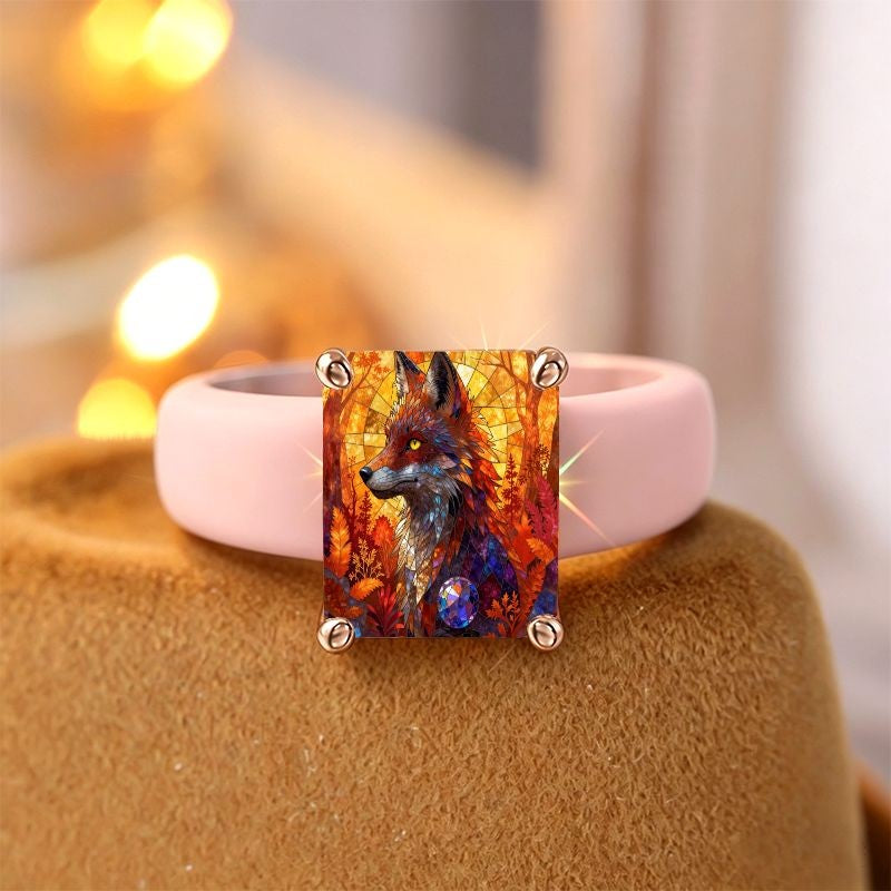 Autumn Fox Square Ring