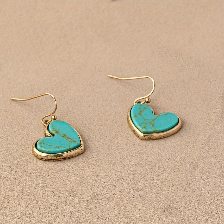 Turquoise Heart Jewelry Set