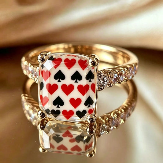 Playing Card Square Ring