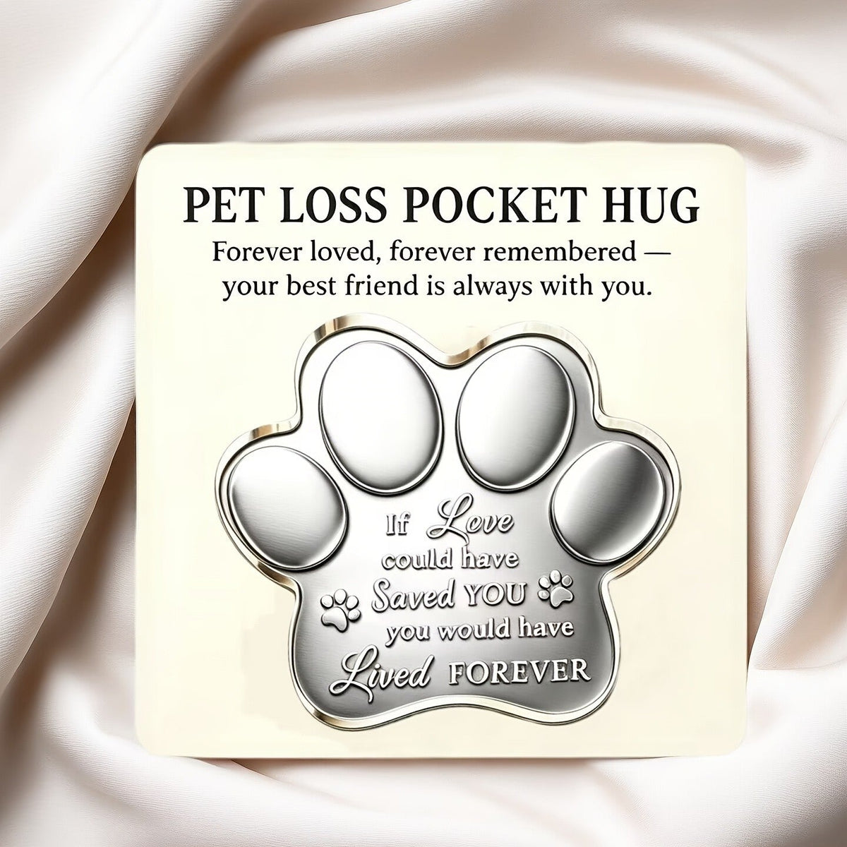Paw Print Pocket Hug Card