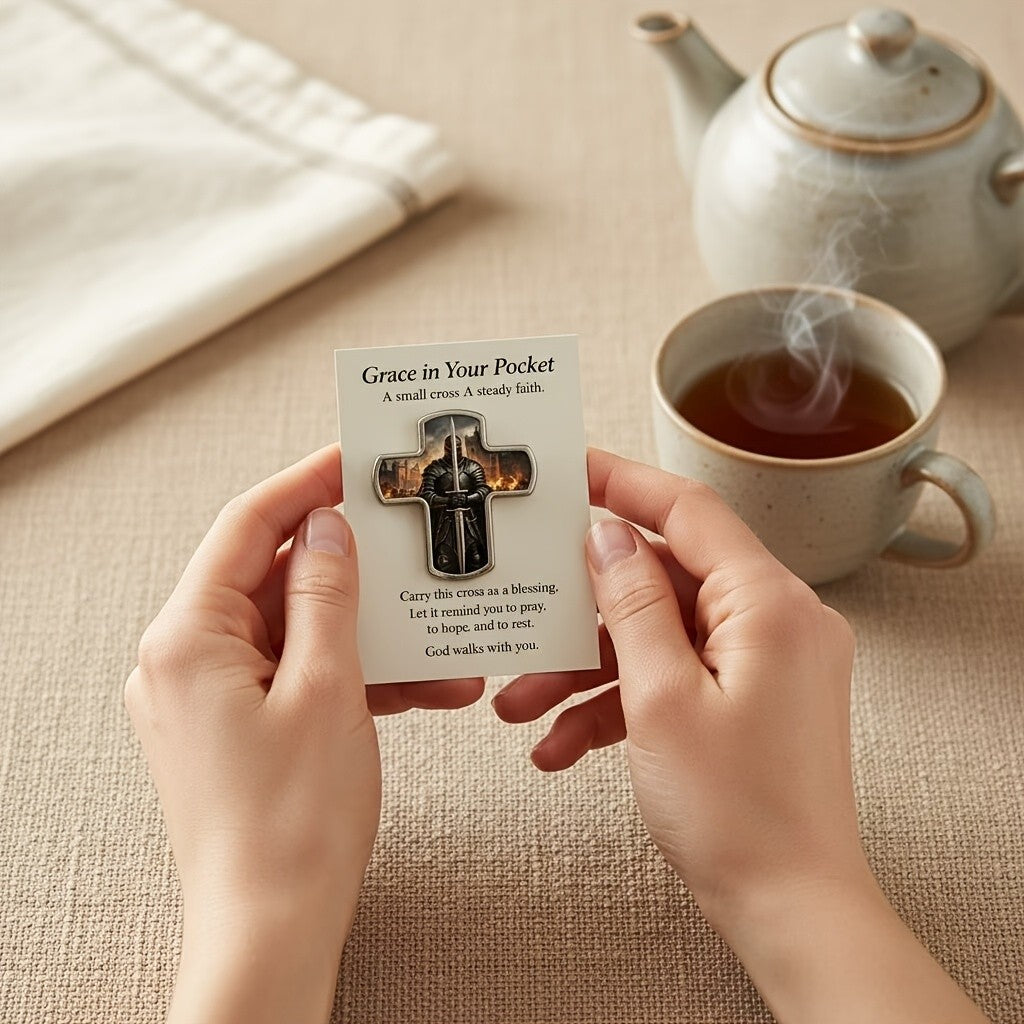 Knight Cross Prayer Card