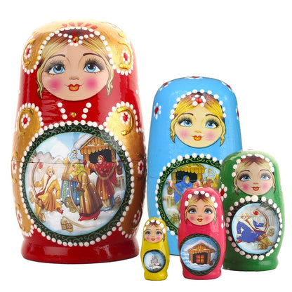 Painted Story Nesting Doll Set