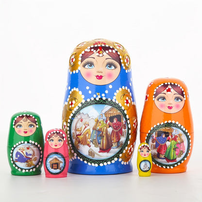 Painted Story Nesting Doll Set