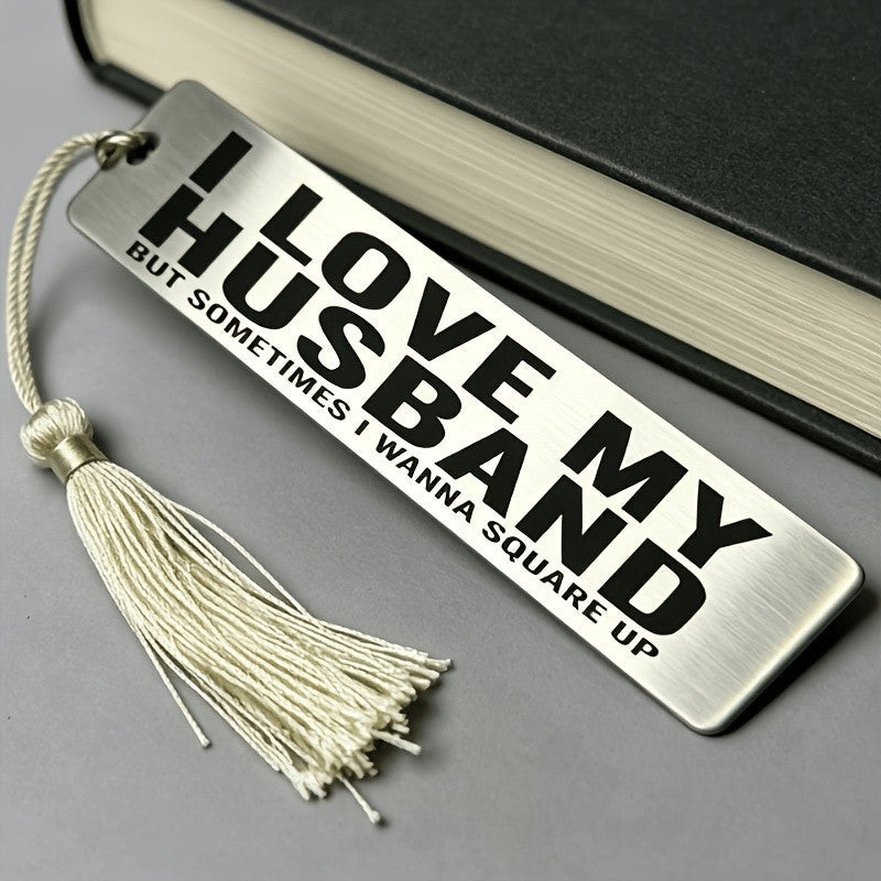 I Love My Husband Tassel Bookmark