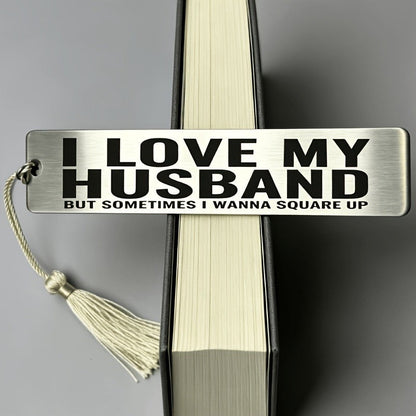 I Love My Husband Tassel Bookmark