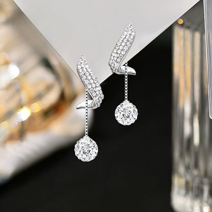 Crystal S-Shape Drop Earrings
