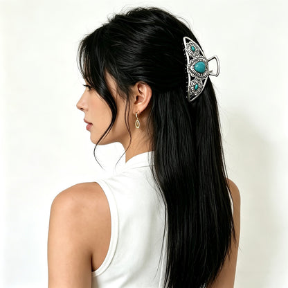 Turquoise Heart Hair Clip