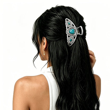 Turquoise Heart Hair Clip