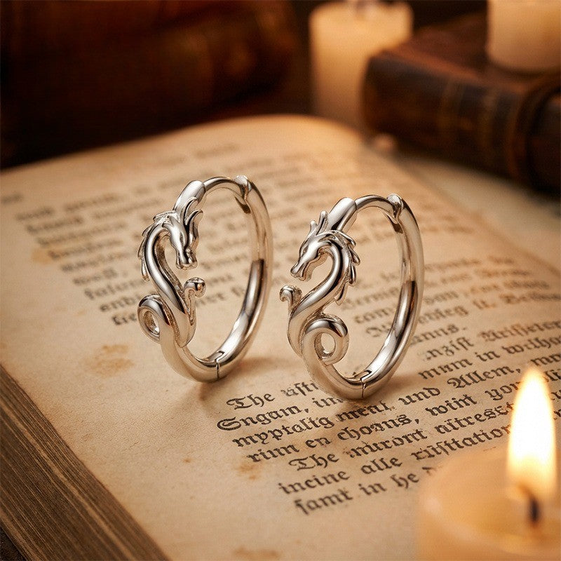 Dragon Head Hoop Earrings